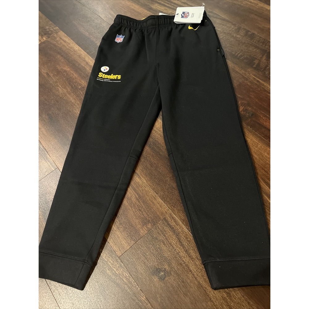 New Nike Pittsburgh Steelers Football Jogger Sweatpants Size Kids Large Youth
